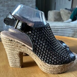 ERIC MICHAEL GIAMO ESPADRILLES Slingback Shoes black 38